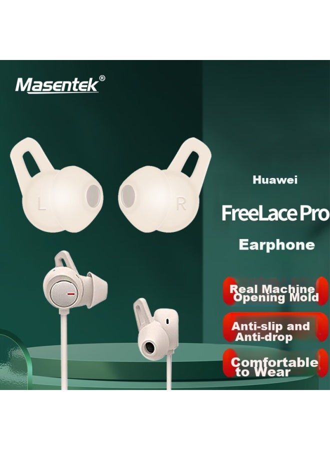 Masentek Es22 Compatible With Huawei Freelace Pro Bluetooth Earphones, Ear Tips And Earbuds, Huawei Soft Silicone Replacement Accessories, Sports Anti-slip And Anti-drop, White, Small 1 Pair - Image 1