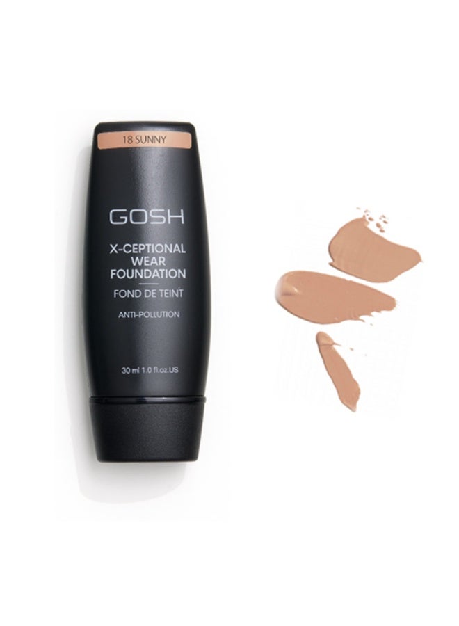 Gosh X-Ceptional Wear Foundation 18 Sunny 30ml - Image 3