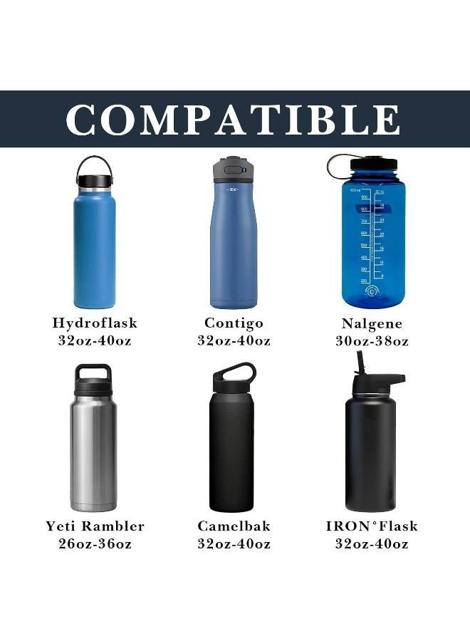 Car Seat Side Water Bottle Organizer Compatible with  Bottle 30oz/36oz, Hydro Flask 32oz/40oz, Vehicle Seat Side Storage Hanging Bag for Large Water Bottle Holder（wine red） - Image 3