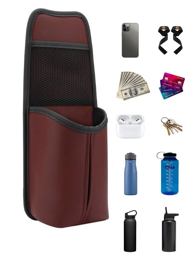 Car Seat Side Water Bottle Organizer Compatible with  Bottle 30oz/36oz, Hydro Flask 32oz/40oz, Vehicle Seat Side Storage Hanging Bag for Large Water Bottle Holder（wine red） - Image 1