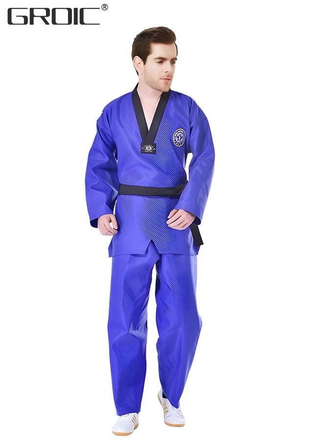 GROIC بدلة التايكوندو، زي BJJ البرازيلي BJJ Gi Jiu Jitsu Gi للبالغين، سروال وسترة متينة، أجزاء ملابس التدريب الرياضي  - Image 1