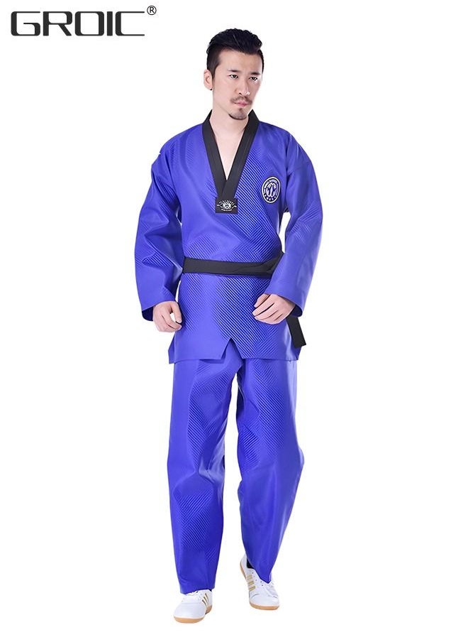 GROIC بدلة التايكوندو، زي BJJ البرازيلي BJJ Gi Jiu Jitsu Gi للبالغين، سروال وسترة متينة، أجزاء ملابس التدريب الرياضي  - Image 4