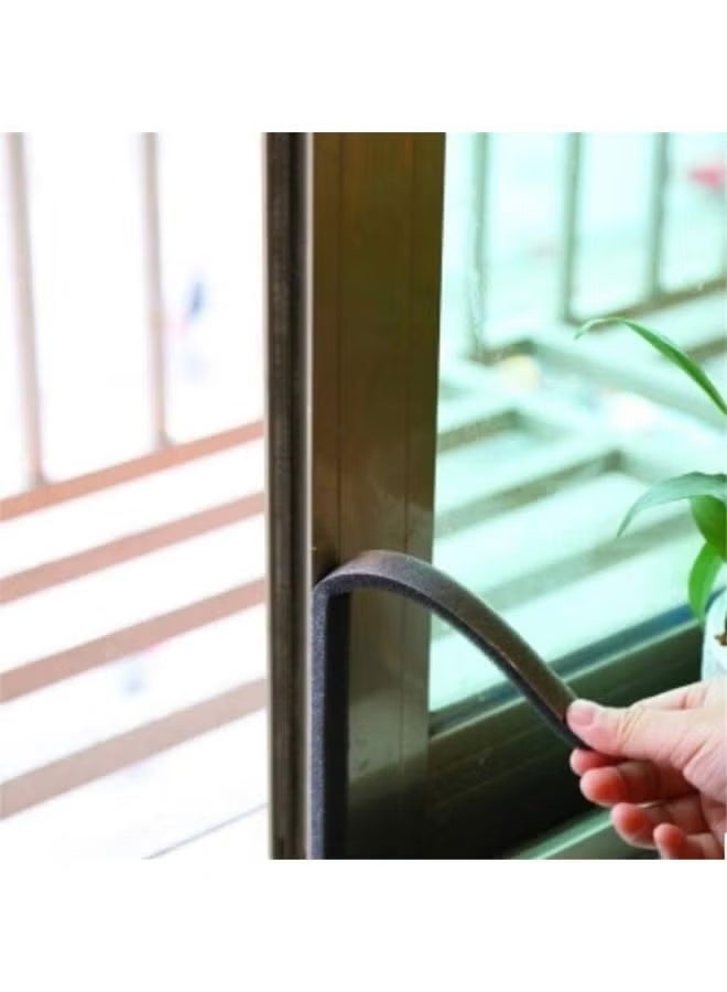 Foam Weather Seal Strip for Sliding Windows, Doors Frame Side, Pile Self Adhesive Window Seal Tape for Door Draft Stopper, SoundProof Winter Insulation, Size (10mm*15mm*2m)Volume 3 BLACK - Image 5