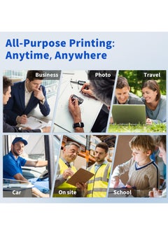 Hihonor Bluetooth Thermal Printer, Support 8.5" X 11" US Letter, Portable Printers Wireless for Travel, Inkless Printer Compatible with iOS, Android, Mobile Printer for Home, Office, School  - Image 3
