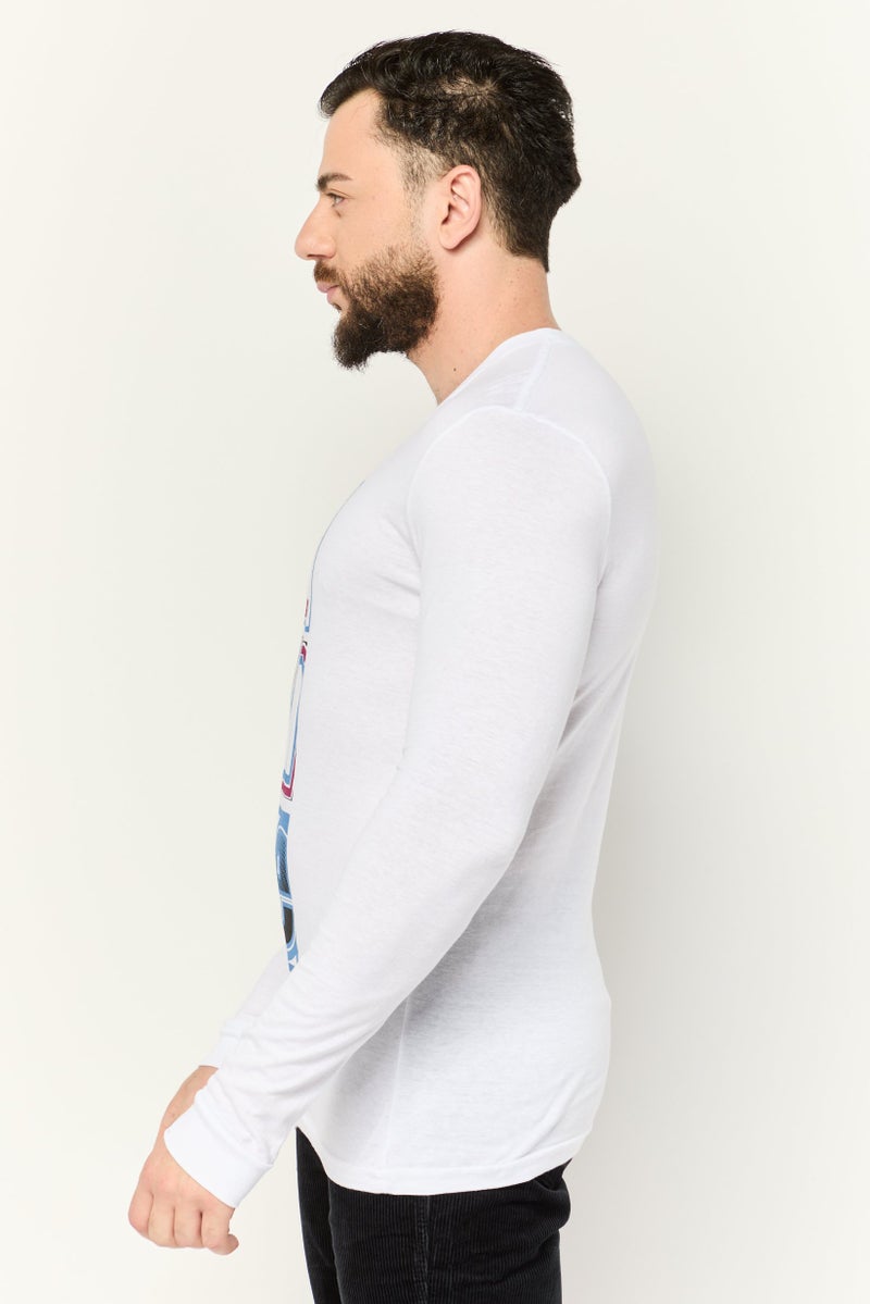 Prince Men Crew Neck Graphic Print Long Sleeves Sweatshirt, White - Image 3