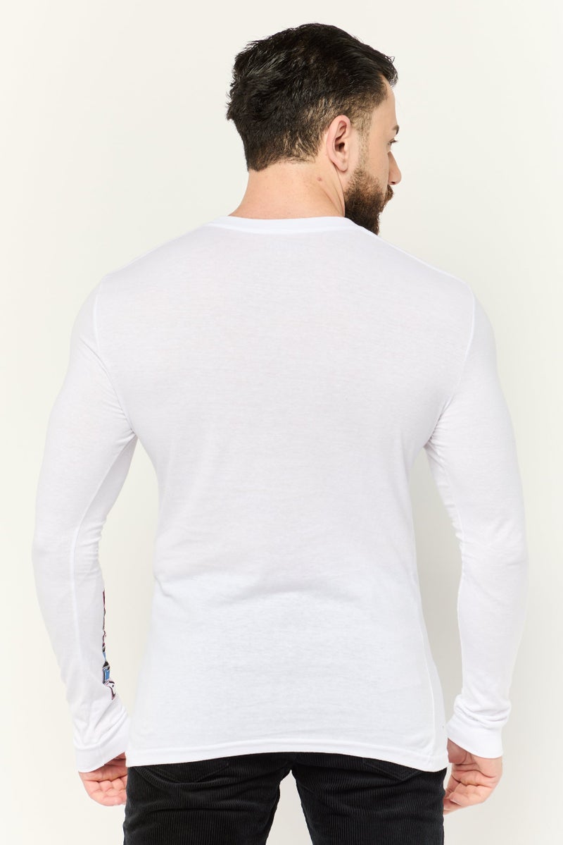 Prince Men Crew Neck Graphic Print Long Sleeves Sweatshirt, White - Image 4