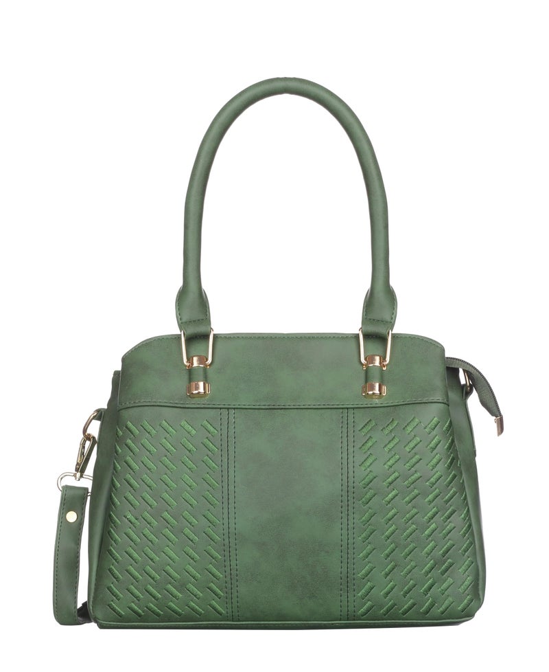 Keywest Women's Alessandra Satchel Tote Handbag for Women | Ladies purse | Stylish Shoulder Bag | Gift For Woman | Green - Image 2