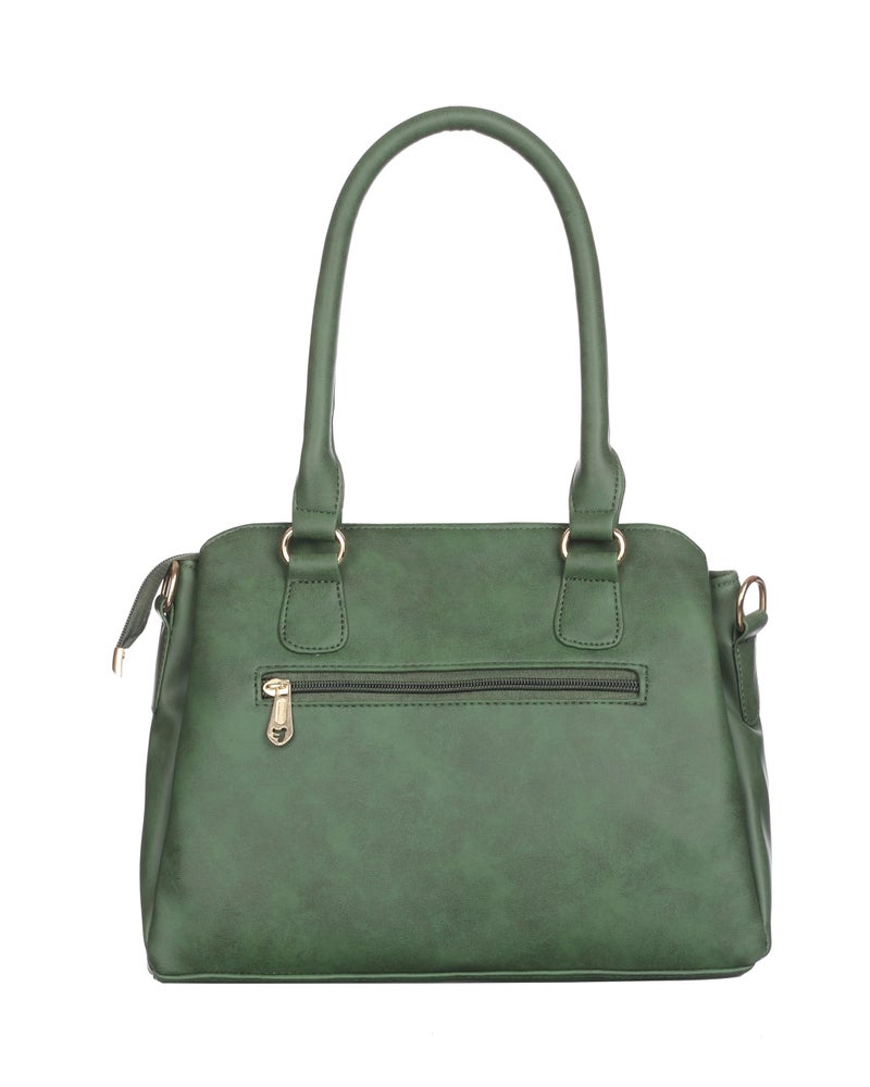 Keywest Women's Alessandra Satchel Tote Handbag for Women | Ladies purse | Stylish Shoulder Bag | Gift For Woman | Green - Image 4