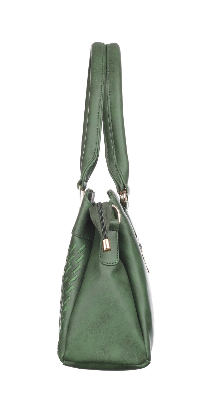 Keywest Women's Alessandra Satchel Tote Handbag for Women | Ladies purse | Stylish Shoulder Bag | Gift For Woman | Green - Image 3