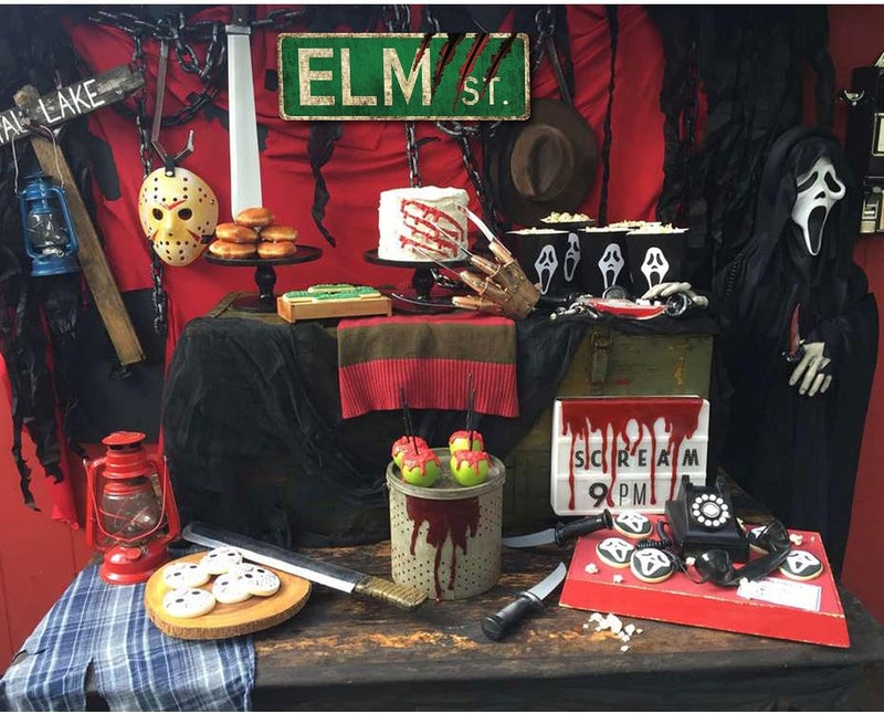 flinelife لافتة شارع إلم من Flinelife، مقاس 16×6، لافتة معدنية لأفلام الرعب، لافتة إكليل شارع كابوس في شارع إلم - Image 2