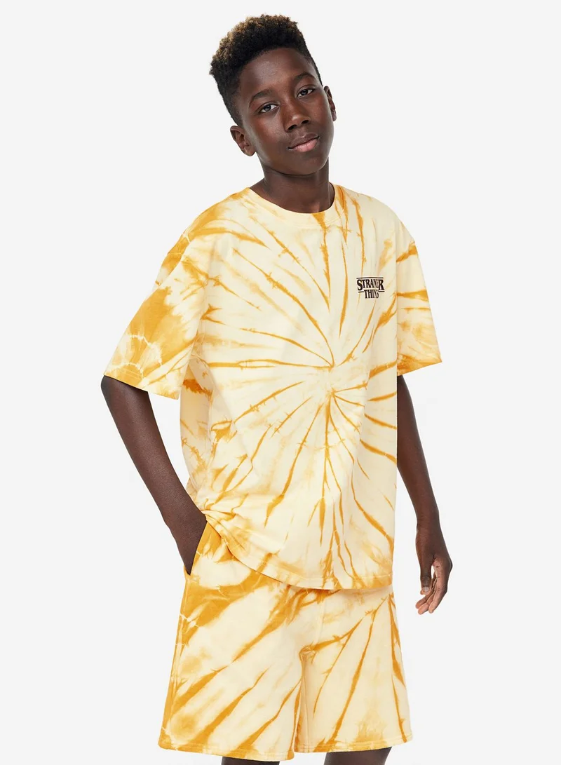 H&M Kids Graphic Print Paper Bag Shorts