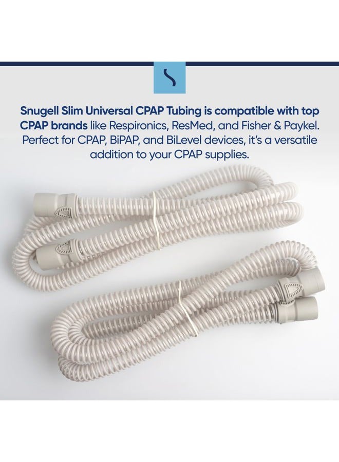 Snugell Universal Slim CPAP Hose (6ft 2-Pack) – Compatible with All Major CPAP Machines and Most CPAP BiPap, and BiLevel Device Brands – Minimize Discomfort and Mask Leaks for a Restful Sleep - Image 3