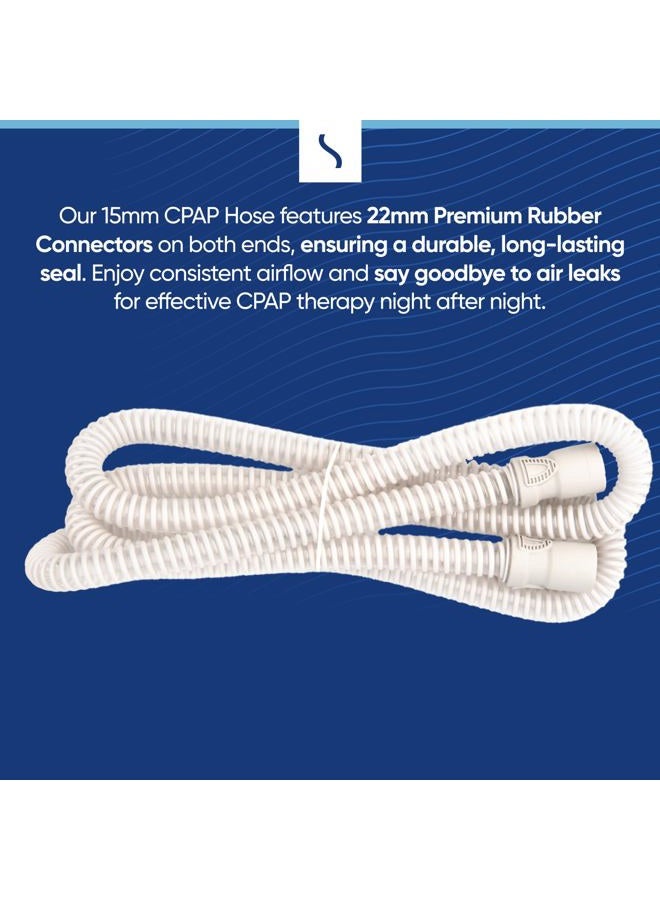 Snugell Universal Slim CPAP Hose (6ft 2-Pack) – Compatible with All Major CPAP Machines and Most CPAP BiPap, and BiLevel Device Brands – Minimize Discomfort and Mask Leaks for a Restful Sleep - Image 2