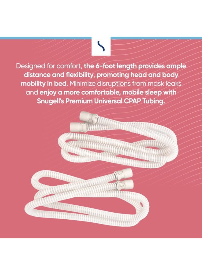 Snugell Universal Slim CPAP Hose (6ft 2-Pack) – Compatible with All Major CPAP Machines and Most CPAP BiPap, and BiLevel Device Brands – Minimize Discomfort and Mask Leaks for a Restful Sleep - Image 4