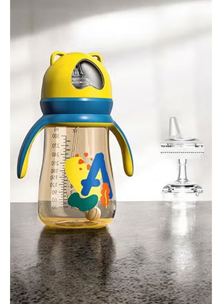 إن كي أكس زجاجة رضاعة بيبي بير عريضة القطر 3 في 1 خالية من BPA مضادة للتسرب ومقاومة للمغص بحلمة سيليكون ناعمة سهلة التنظيف بتصميم مريح للمواليد والرضع - Image 1