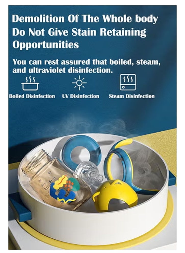 إن كي أكس زجاجة رضاعة بيبي بير عريضة القطر 3 في 1 خالية من BPA مضادة للتسرب ومقاومة للمغص بحلمة سيليكون ناعمة سهلة التنظيف بتصميم مريح للمواليد والرضع - Image 2