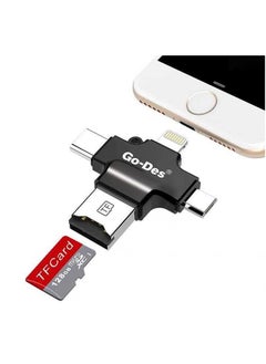 جو-ديز قارئ بطاقات ذاكرة الهاتف المحمول 4 في 1 (GD-DK101)  - Image 4