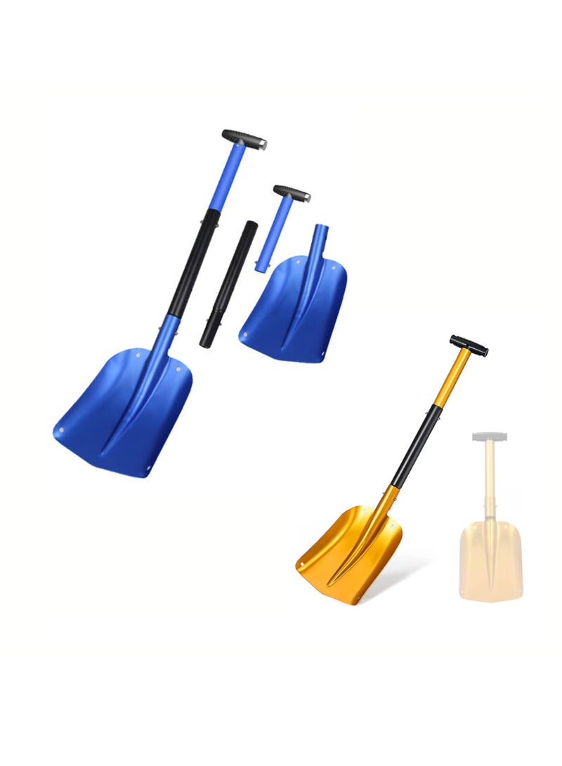 بوناي مجرفة تخييم متعددة الأغراض قابلة للطي مع تصميم من سبائك الألومنيوم، مقبض مريح على شكل حرف T وخفيف الوزن لتنظيف مواقع التخييم الثلجية وحفر البستنة والتعامل مع أي مهام خارجية - Image 1