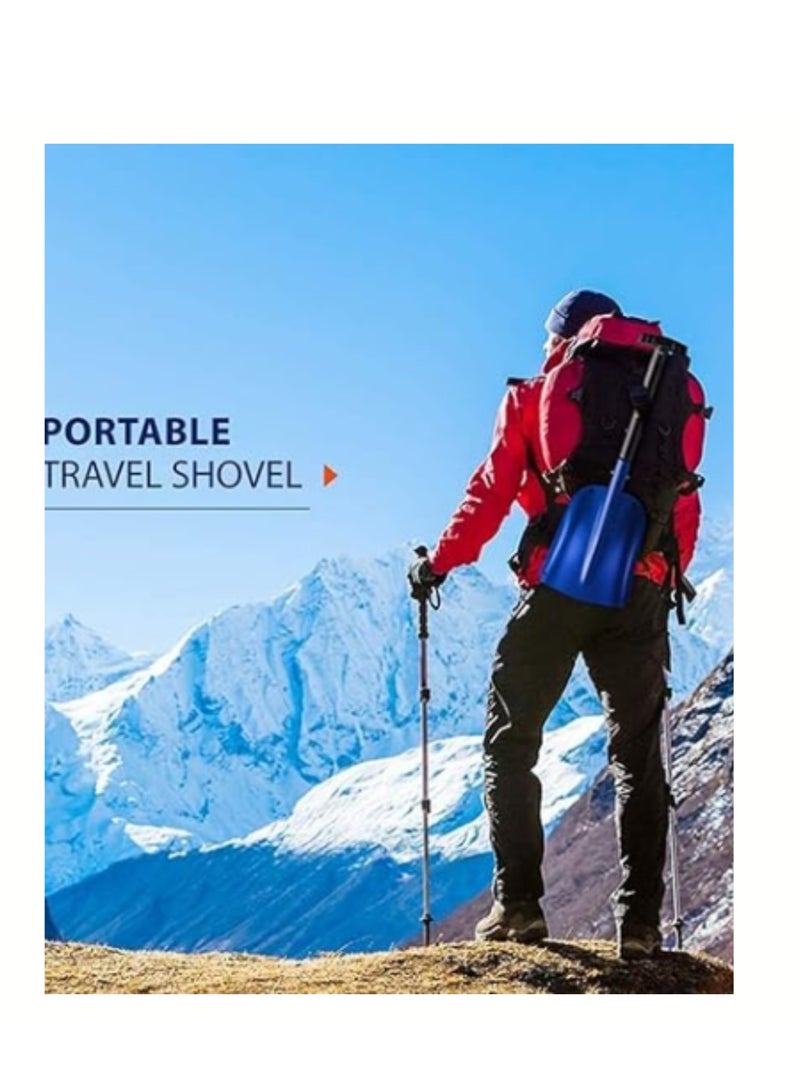 بوناي مجرفة تخييم متعددة الأغراض قابلة للطي مع تصميم من سبائك الألومنيوم، مقبض مريح على شكل حرف T وخفيف الوزن لتنظيف مواقع التخييم الثلجية وحفر البستنة والتعامل مع أي مهام خارجية - Image 4