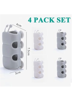 RATSAW 4 Pcs Shower Head Suction Holder Silicone Shower Head Holder Wall Mounting Silicone Suction Cup Shower Head Holder Self Priming Shower Head Holder for Bathroom  - Image 3