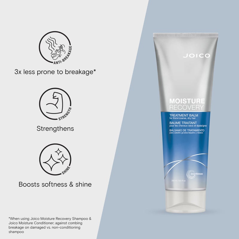 JOICO بلسم علاج استعادة الرطوبة من جوكو | للشعر السميك والخشن والجاف | لاستعادة الرطوبة والنعومة والقوة والمرونة | تقليل التكسر والتجاعيد | مع زيت الجوجوبا وزبدة الشيا | 8.5 أونصة سائلة - Image 3