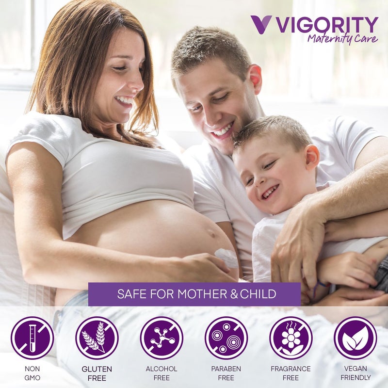 VIGORITY Stretch Mark Cream for Pregnant Women: Stretch Mark Treatment for Pregnancy - Belly Butter For Pregnant Women - Massage Lotion To Prevent And Repair Maternity Stretch Marks Scar - 4 Oz - Image 5