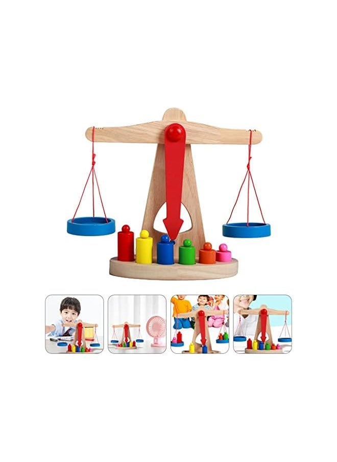 PROMASS promass Balance Scale for Kids, Balance Toy Scale Weights and Measures Balancing Scale Weighing Balance Toys Weight Balance Scale Educational Preschool for Lab School Teaching Aids Materials  - Image 4