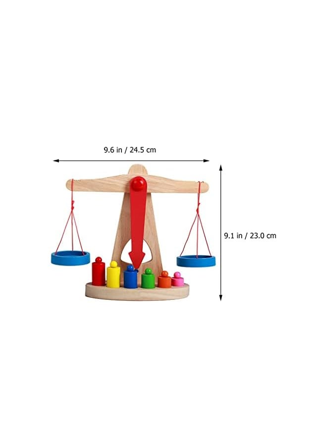 PROMASS promass Balance Scale for Kids, Balance Toy Scale Weights and Measures Balancing Scale Weighing Balance Toys Weight Balance Scale Educational Preschool for Lab School Teaching Aids Materials  - Image 2