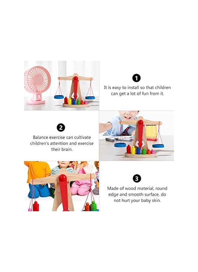PROMASS promass Balance Scale for Kids, Balance Toy Scale Weights and Measures Balancing Scale Weighing Balance Toys Weight Balance Scale Educational Preschool for Lab School Teaching Aids Materials  - Image 3