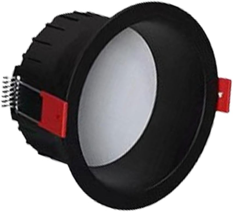 LED Recessed Downlight Round Aluminum Can Lights Baffle Trim Deep Anti-Glare Daylight Retrofit Downlight for Living Room Corridor Lighting Simple Retrofit Installation Cut Size：75mm - Image 1