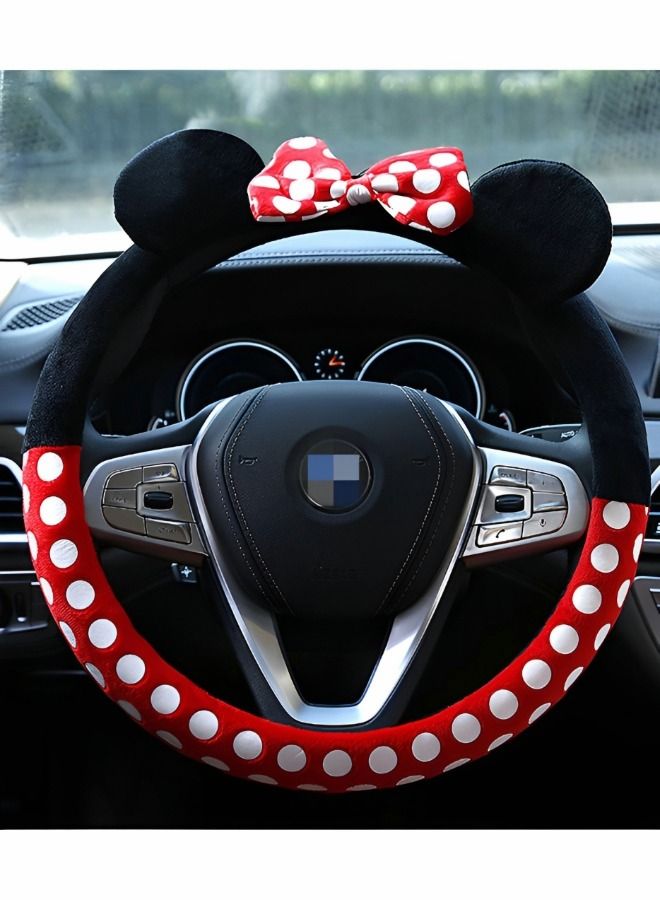 GROIC Cute Car Steering Wheel Cover, Universal Fit 38Cm Soft Comfortable Plush Anti Slip & Odor Free Car Wheel Protector,Car Accessories,Auto Supplies - Image 5