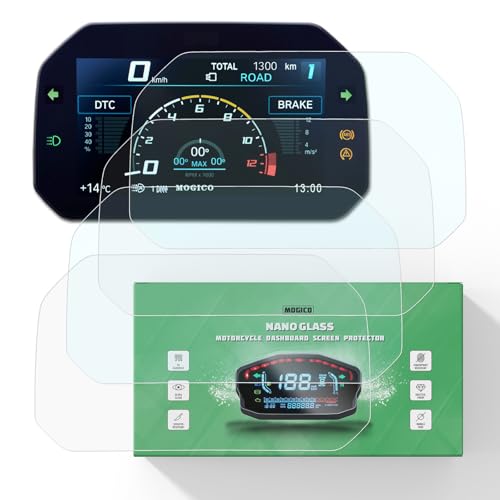 Mogico Motorcycle Accessories Nano Glass Dashboard Screen Protector Kit for BMW R1300GS Adventure 20242025 R1250 RRS 2019 R1250GS 20182023 R1200GS 2017 2 x Ultra Clear 2 x Anti Glare - Image 1