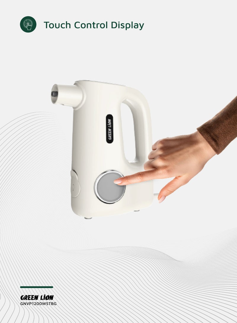 GREEN LION Vapor Pro Steam Cleaner 1200W / 380ml Water Tank / 3-Level Steam Cleaning / Versatile Steamer / 20 Sec Rapid Heating / Child Safety Lock - Beige - Image 4