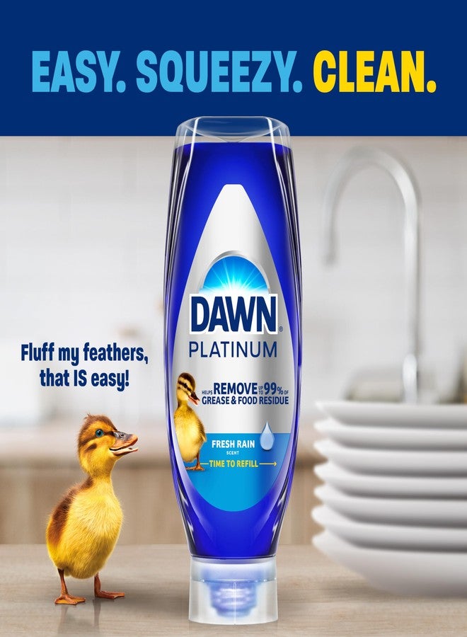 Dawn Platinum EZ-Squeeze Dish Soap, Dishwashing Liquid, Fresh Rain, 2x18oz Bundle - Image 5
