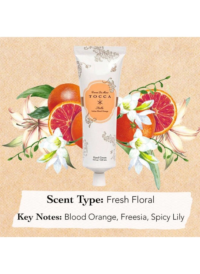 Tocca - Crema de Mano Luxe, Stella Hand Cream, 4 oz - Blood Orange, Freesia, Spicy Lily - Moisturizing, Quick Absorbing - Image 1