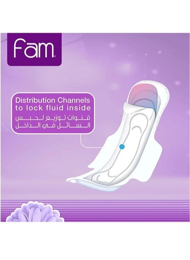 Fam - Natural Cotton Feel Fam Folded With Wings Night Pads 24 Count - Image 1