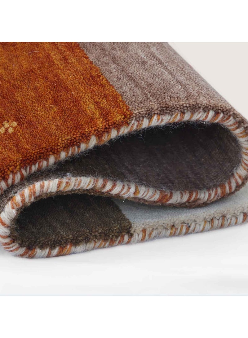NOAH WOOL RUG -200X300 CM- ORANGE / BEIGE - Image 2