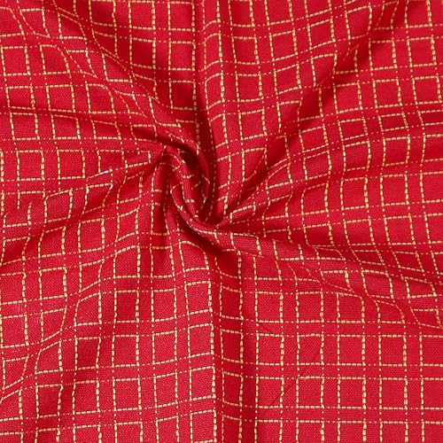 RANGBHAR Handloom Cotton Single Bedsheet Without Pillow Covers, Woven Checkered Bedcover, 60 x 90 inch, Red Box - Image 4