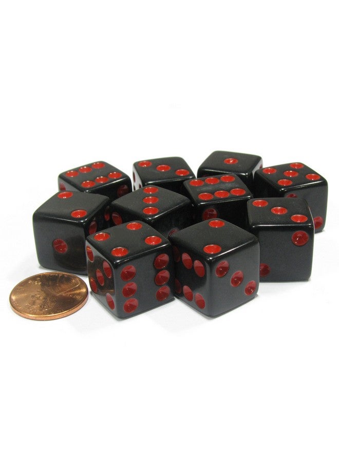 Koplow Games X Sided Square Opaque 16Mm D6 Dice - Black With Red Pip Die By Koplow Games - Image 1