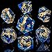 ORIFANTOU Magic Golden Ring DND Dice Set Sharp Edge Red Resin Dice with Box for use with RPG DD Tabletop Games Lord D and D Polyhedral Dice Set - Image 4