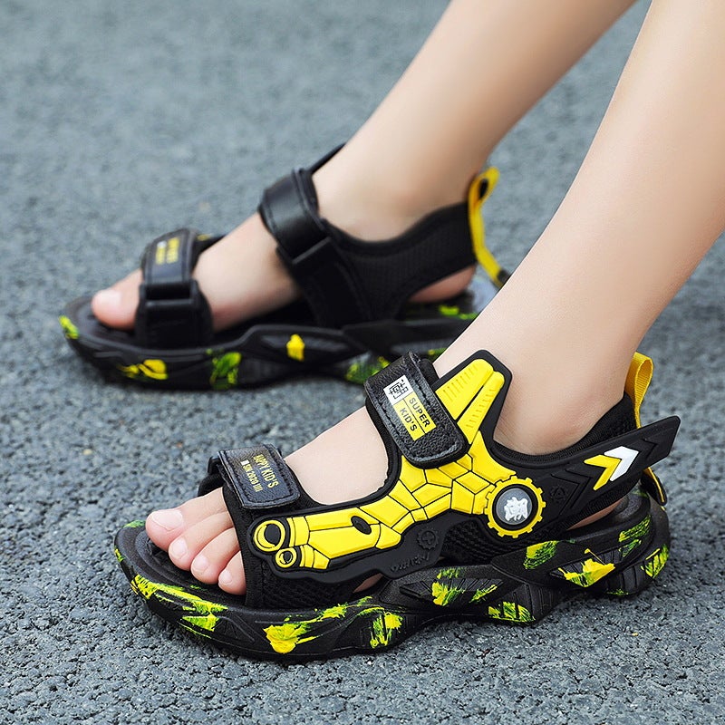 Summer Children'S Sandals Soft-Soled Non-Slip Small, Large And Large Children'S Boys And Students Beach Sneaker Sandals - Image 4