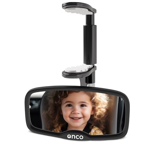 Onco Forward Facing Baby Car Mirror - Clip On Car Mirror for Baby, 100% Shatterproof & Shakeproof, Newborn Essentials - Image 1