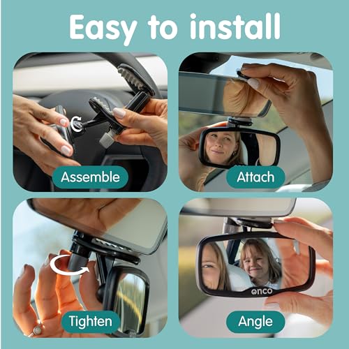 Onco Forward Facing Baby Car Mirror - Clip On Car Mirror for Baby, 100% Shatterproof & Shakeproof, Newborn Essentials - Image 3