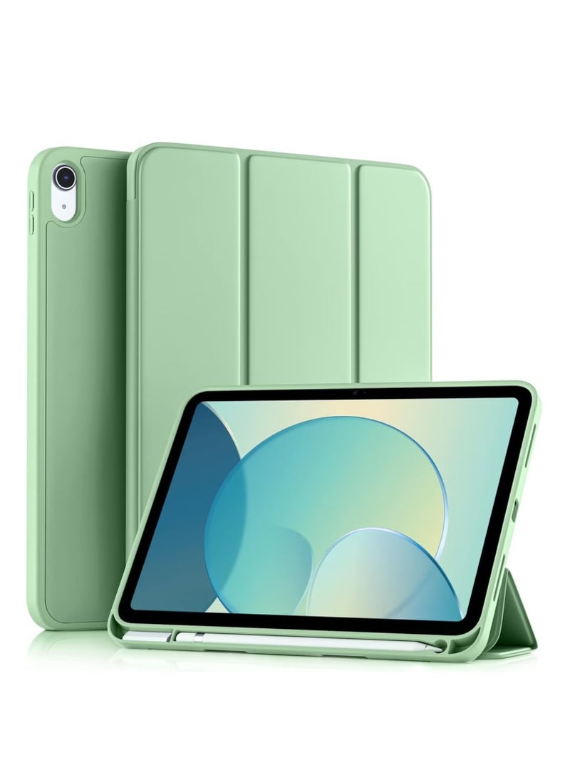 ELTRAZONE Slim Trifold Stand Case for iPad 10th Generation (10.9-Inch, 2022) – Shockproof Protective Cover with Pencil Holder, Auto Sleep/Wake, Soft TPU Back, Lightweight & Durable – Matcha Green - Image 1