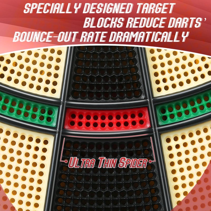 PAETAE Electronic Dart Board, Soft Tip Dartboard Set 40 Games, 427 Variants Digital Electric Dart Boards with Colorful LED, 6 Darts, 100 Tips, Power Adapter - Image 3