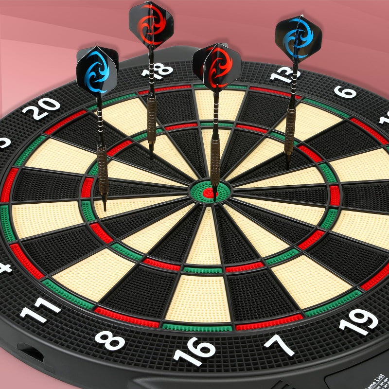 PAETAE Electronic Dart Board, Soft Tip Dartboard Set 40 Games, 427 Variants Digital Electric Dart Boards with Colorful LED, 6 Darts, 100 Tips, Power Adapter - Image 5