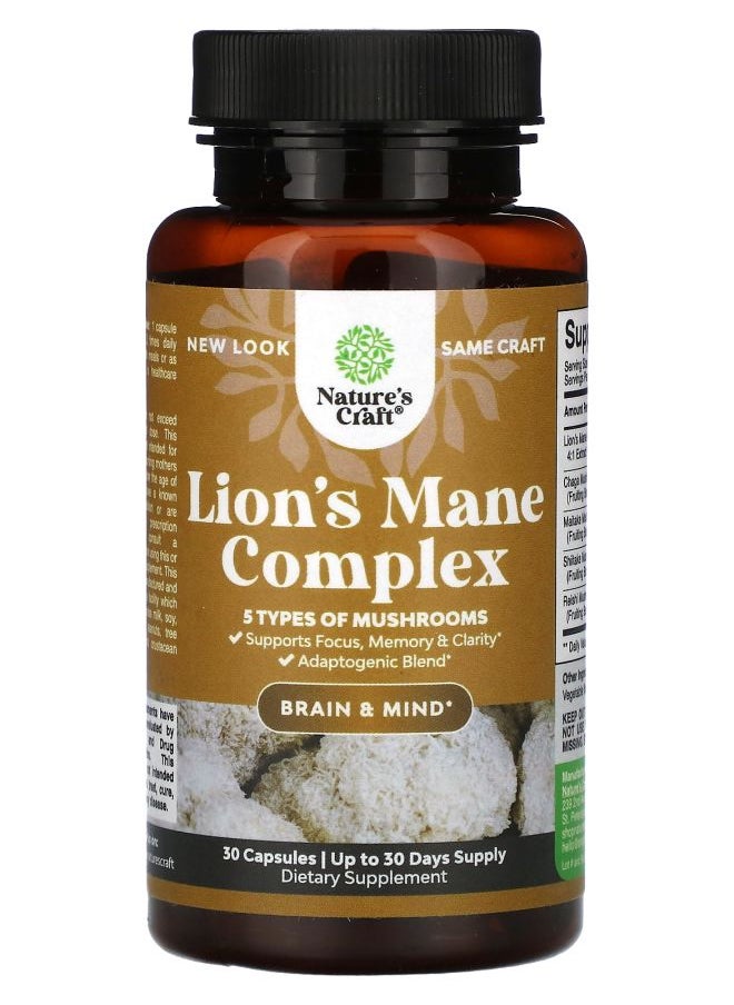 Nature's Craft Lion's Mane Complex 30 Capsules 