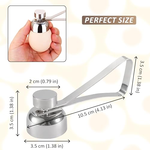 KOLIBROX Stainless Steel Egg Toppers Cutter Egg Opener Tolls,Effortless Soft Egg Top Cutter Tool, Egg Separator Egg Slicer, Cracker, and Egg Topper Opener for Kitchen Accessories - Image 2