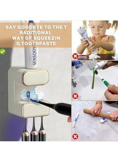 Beauenty Automatic Electric Toothpaste Dispenser with Toothbrush Sterilizer  - Image 4