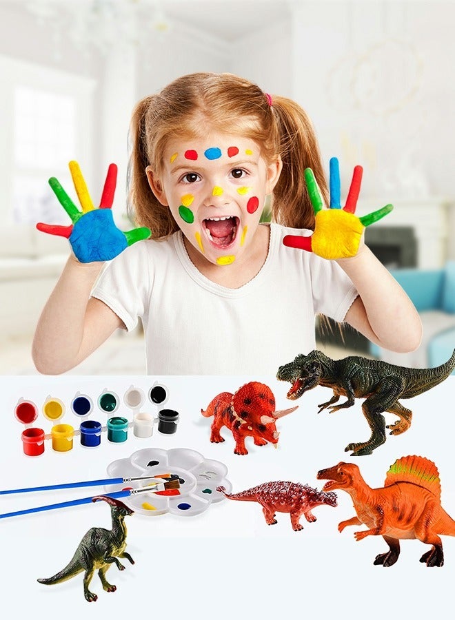GROIC Dinosaur Painting Kit 14 Piece Set, Kids Crafts and Arts Set, Arts and Crafts Create Dino World Painting Toys 14 Dinosaur Figurines, Fun & Educational Painting Kit - Image 4